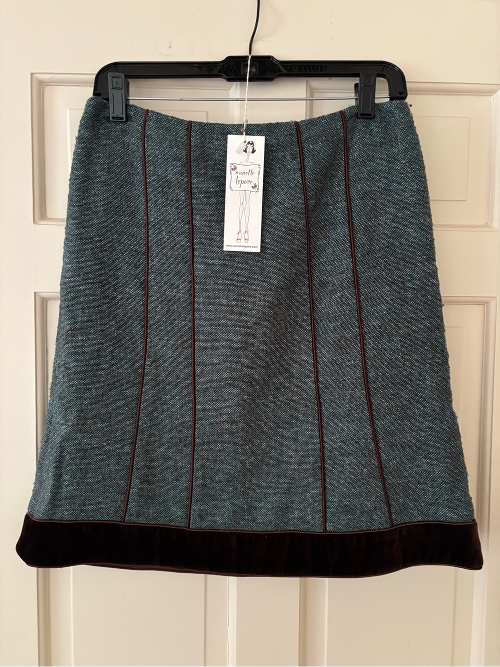Nanette Lepore skirt with velvet trim